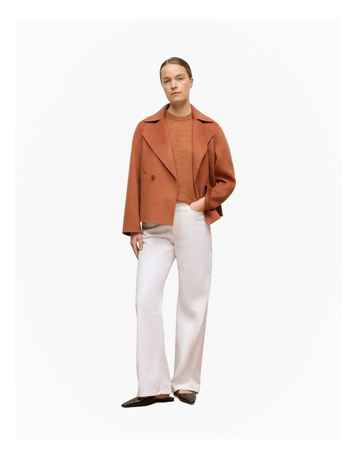 Double Faced Wool Peacoat in Sierra image 3