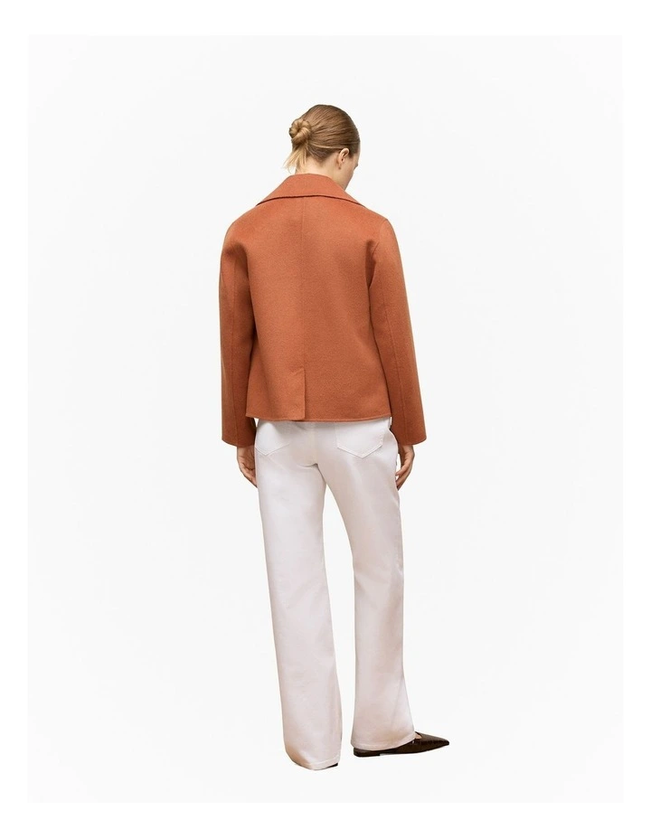 Double Faced Wool Peacoat in Sierra image 5