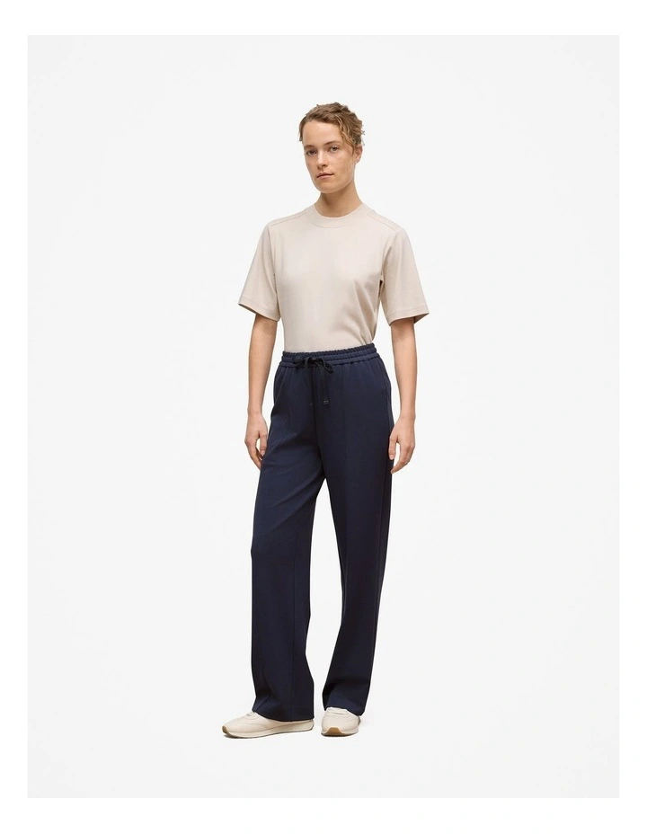 Ponte Pintucked Wide Leg Pant in Night Sky image 4