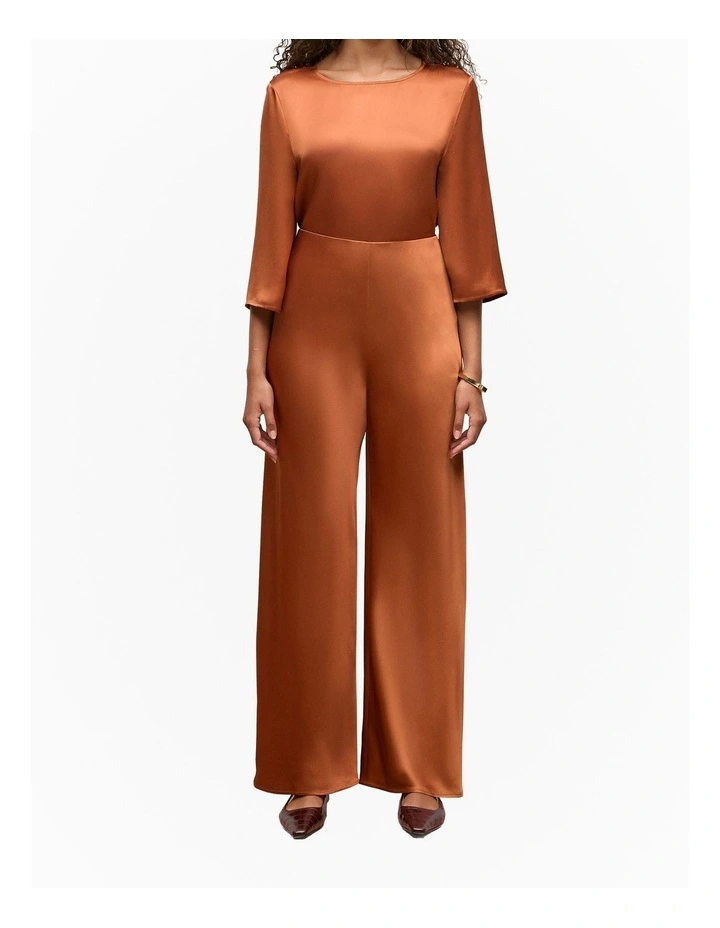 Satin Bias Cut Pant in Sierra image 1