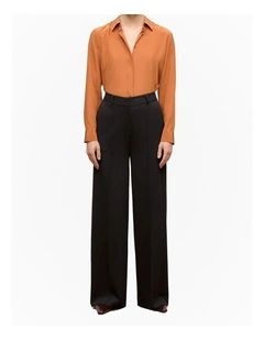 Ponte Tailored Wide Leg Pant in Black