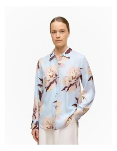 Camellia Long Sleeve Shirt in Soft Blue