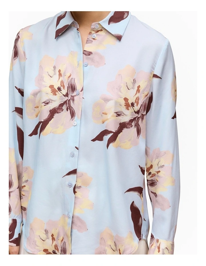 Camellia Long Sleeve Shirt in Soft Blue image 3
