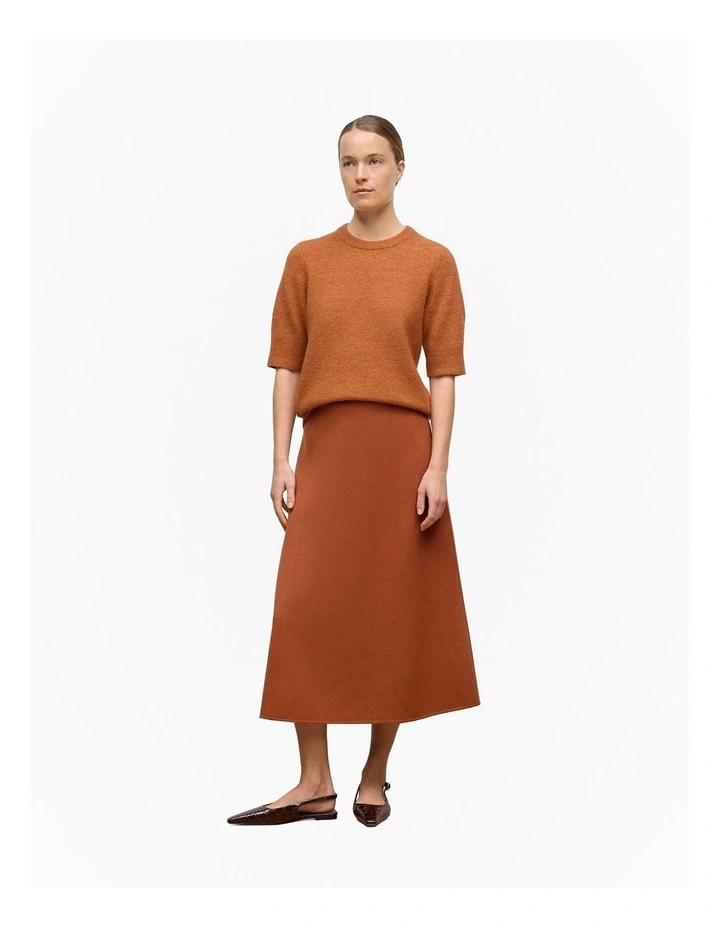 Double Faced Wool Skirt in Sierra image 3