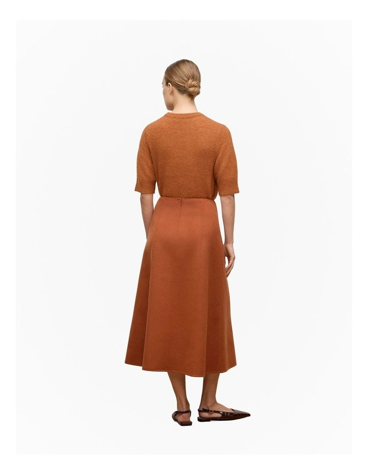 Double Faced Wool Skirt in Sierra image 5