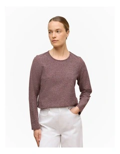 Ottoman Marle Long Sleeve T-shirt in Espresso