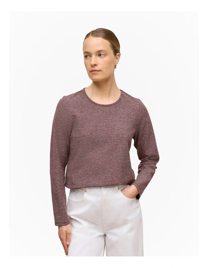 Ottoman Marle Long Sleeve T-shirt in Espresso image 1