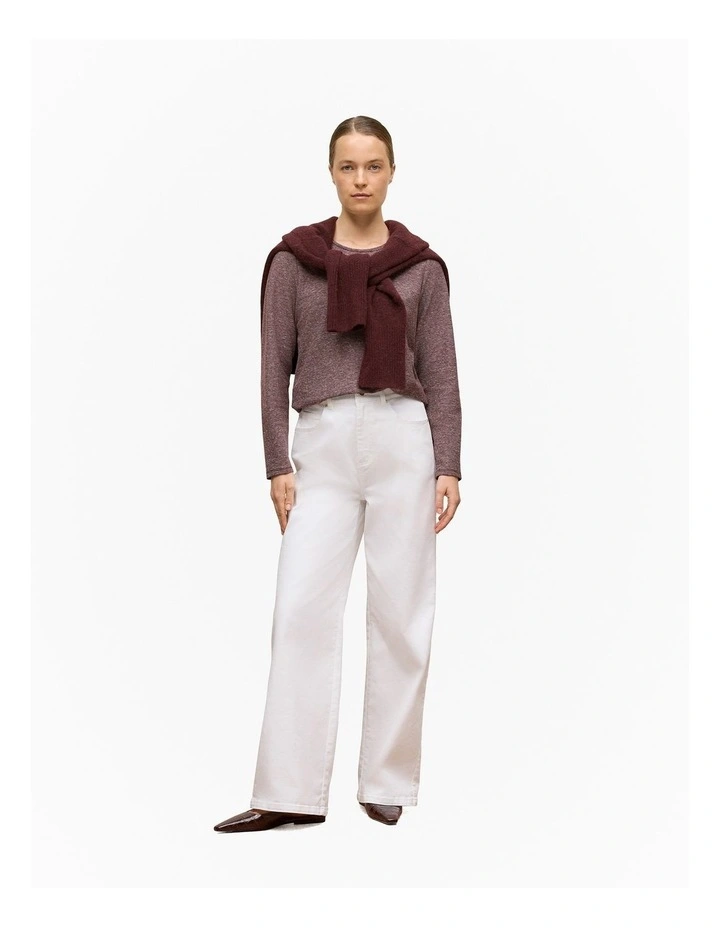 Ottoman Marle Long Sleeve T-shirt in Espresso image 2