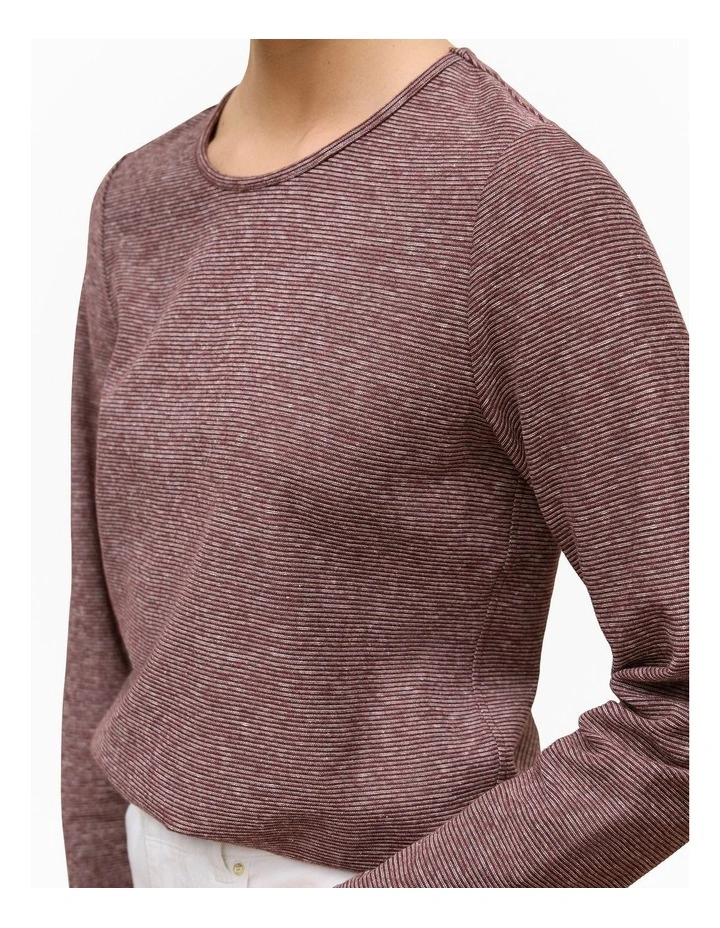 Ottoman Marle Long Sleeve T-shirt in Espresso image 3