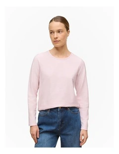 Ottoman Marle Long Sleeve T-shirt in Light Blush
