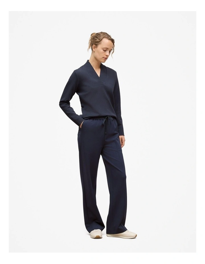 Jacquard Shawl Neck Sweat in Night Sky image 2