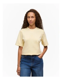 Cotton Modal Interlock T-shirt in Winter Butter