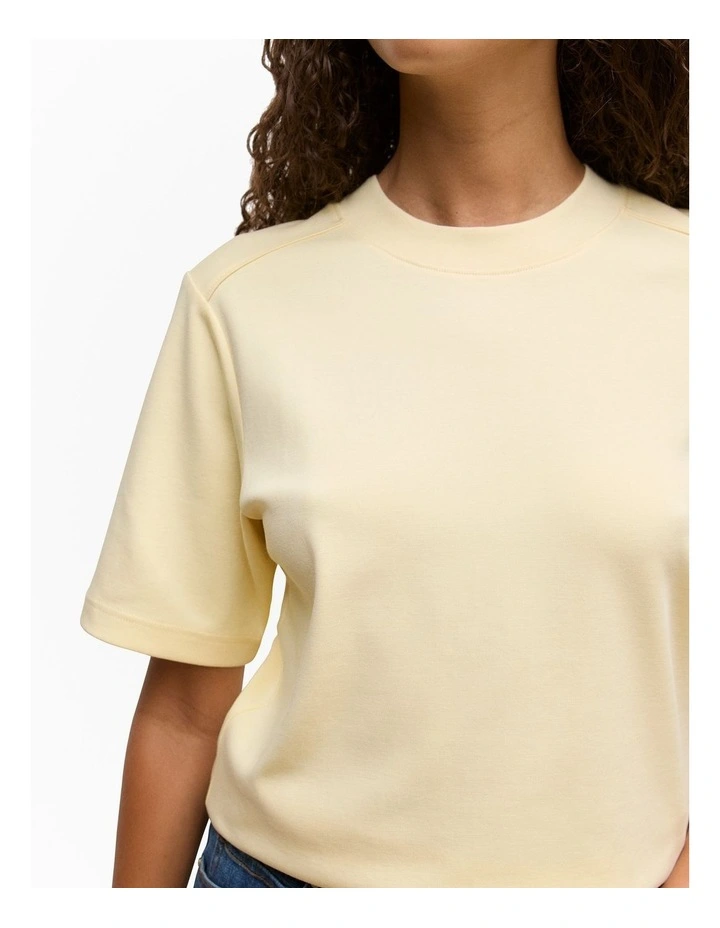 Cotton Modal Interlock T-shirt in Winter Butter image 3