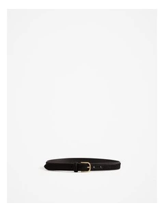 Corra Pony Hair Belt in Black