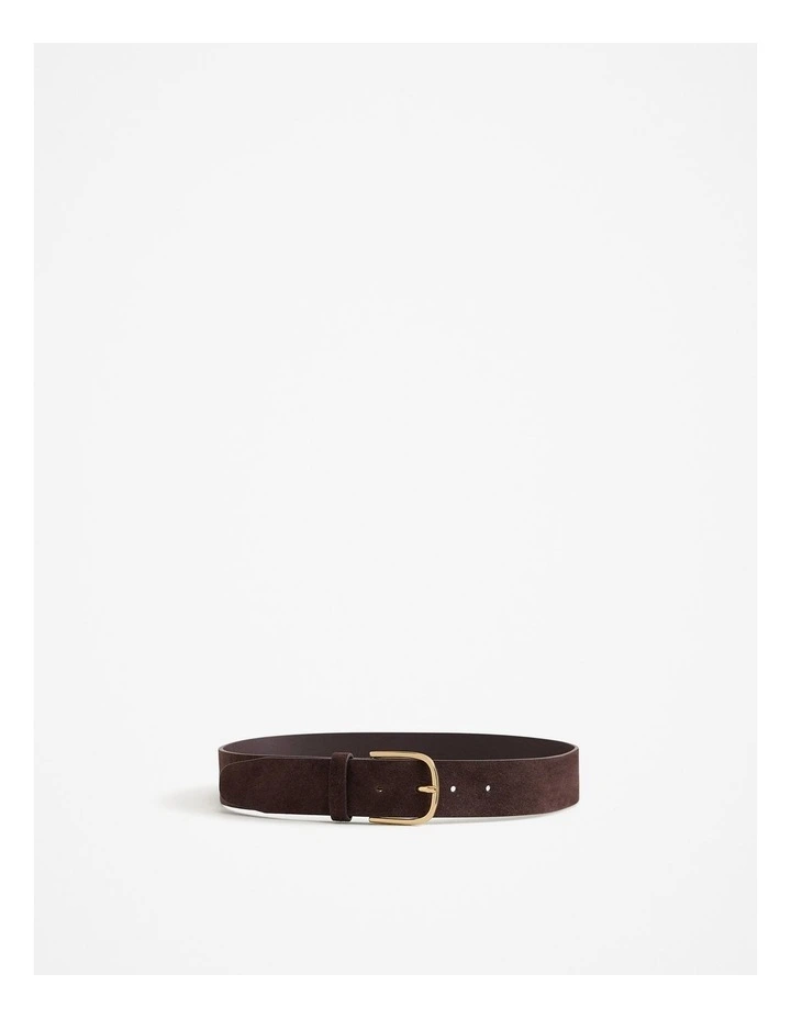 Serin Suede Belt in Chocolate image 1