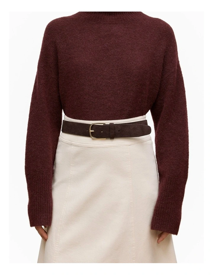 Serin Suede Belt in Chocolate image 2