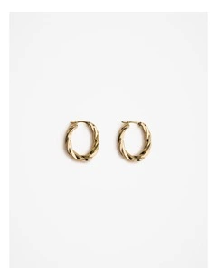 Era Twist Hoop Earrings in Gold