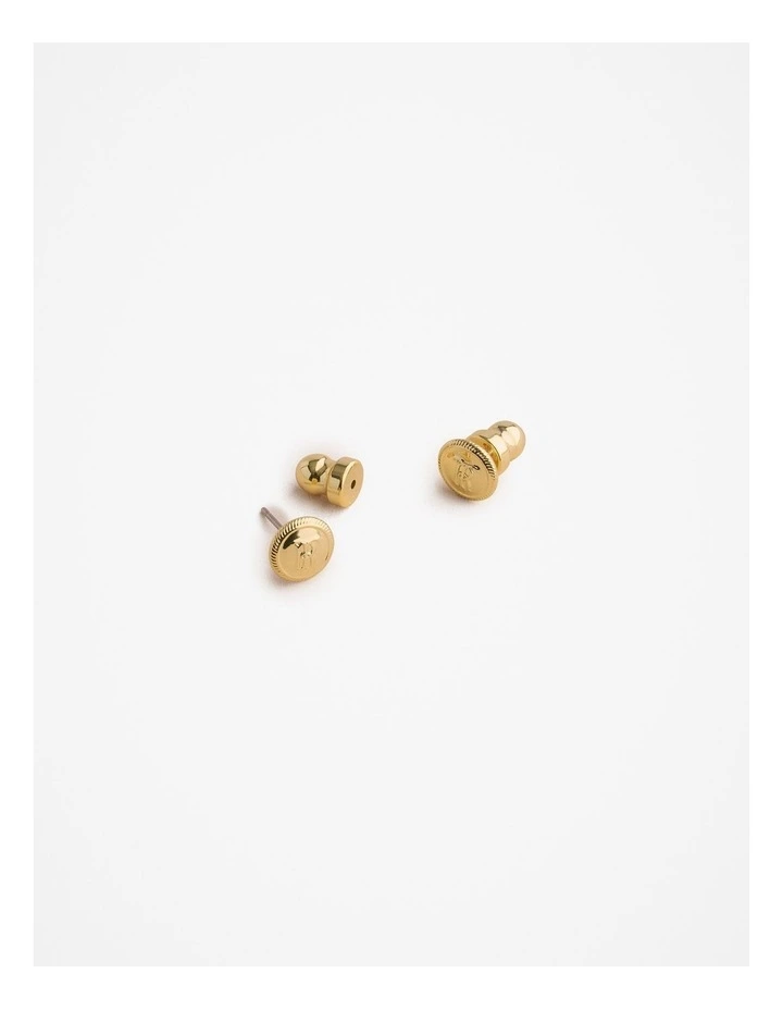 Monogram Stud Earrings in Gold image 3