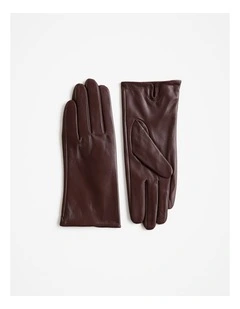 Evala Leather Gloves in Chocolate