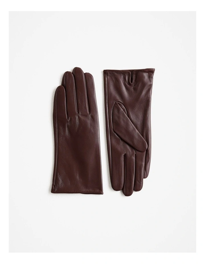 Evala Leather Gloves in Chocolate image 1