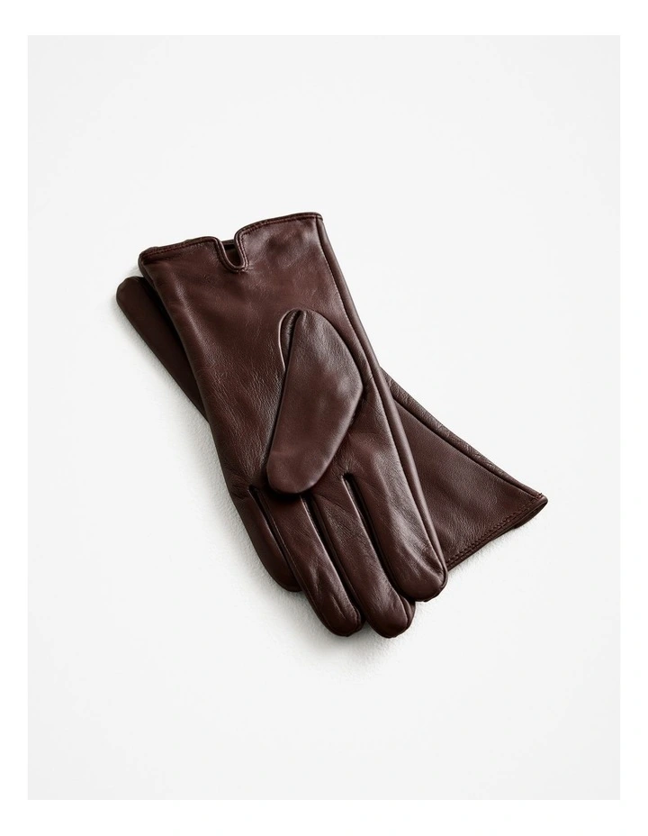 Evala Leather Gloves in Chocolate image 2