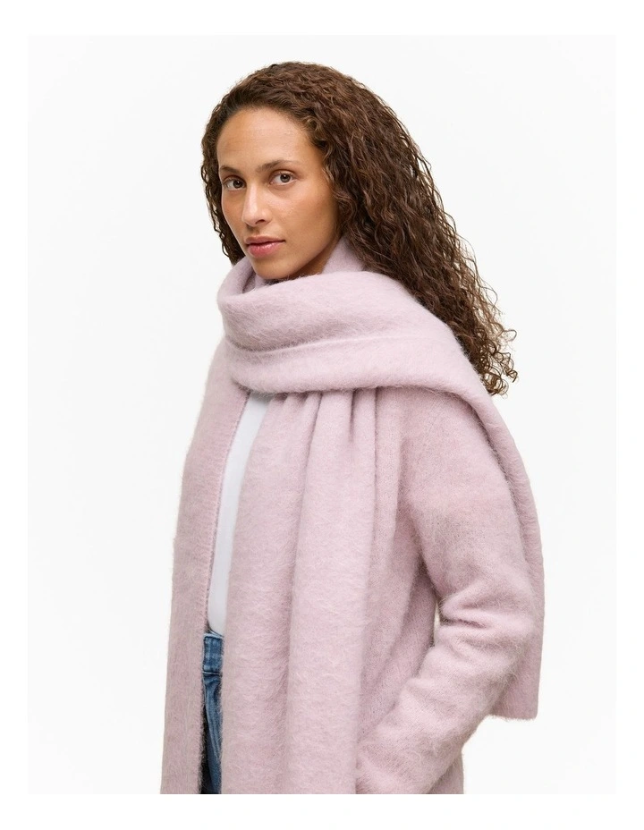Brushed Alpaca Scarf in Light Blush image 3