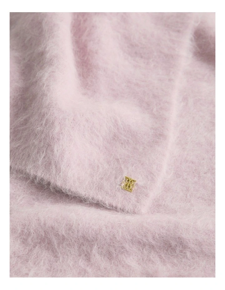 Brushed Alpaca Scarf in Light Blush image 4