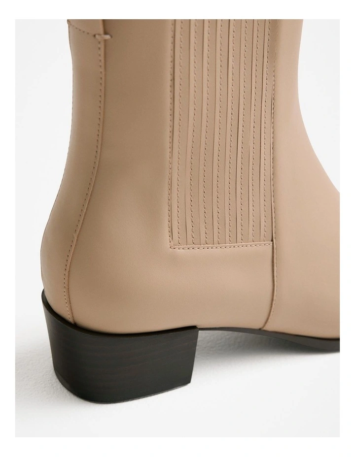 Calyx Heeled Boot in Tahini image 4