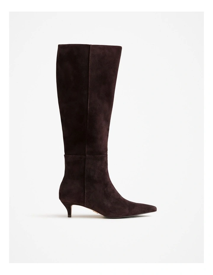 Elune Suede Knee High Boot in Coffee Bean image 1
