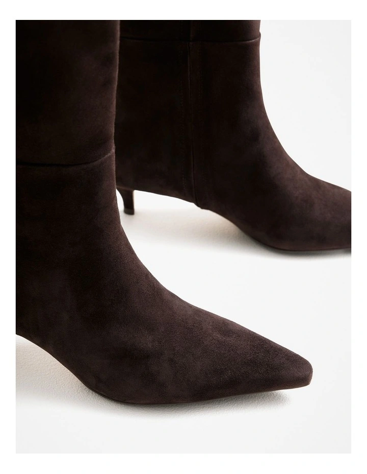 Elune Suede Knee High Boot in Coffee Bean image 3