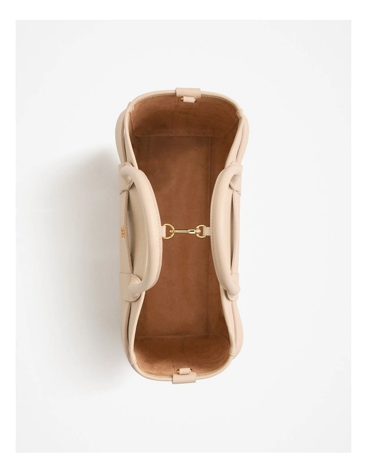 Kalin Leather Small Tote in Tahini image 5