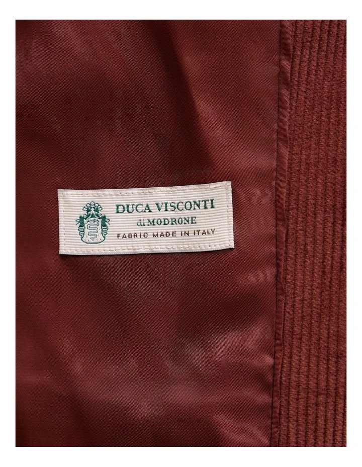 Italian Cord Blazer in Red Mahogany image 5