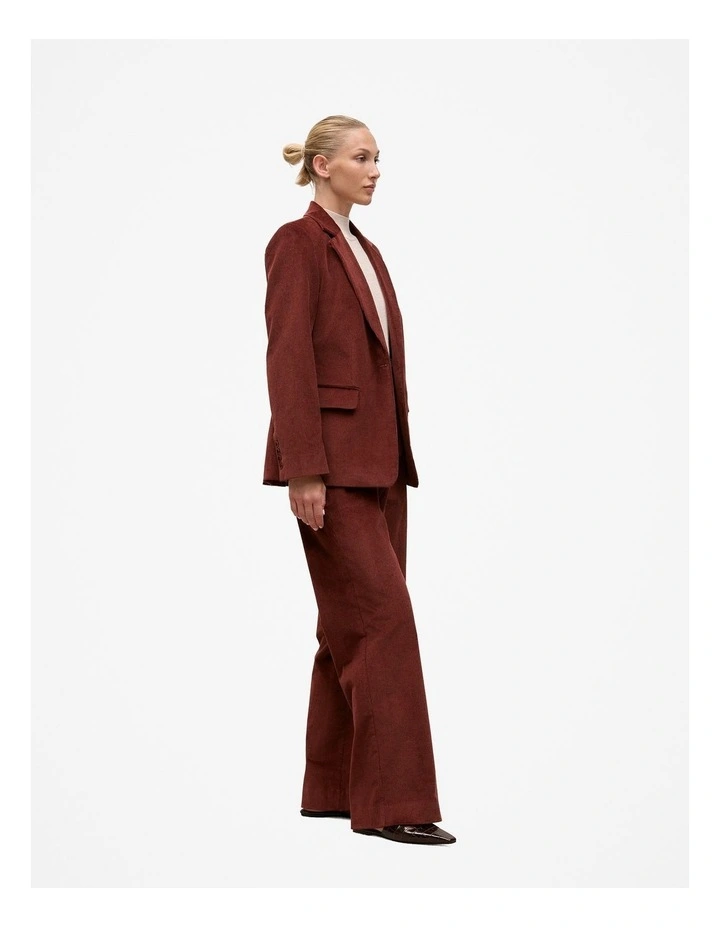 Italian Cord Blazer in Red Mahogany image 6