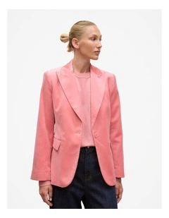 Velvet Blazer in Dusty Rose