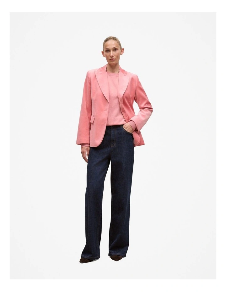 Velvet Blazer in Dusty Rose image 3