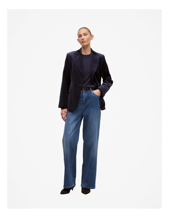 Velvet Blazer in Night Sky image 2