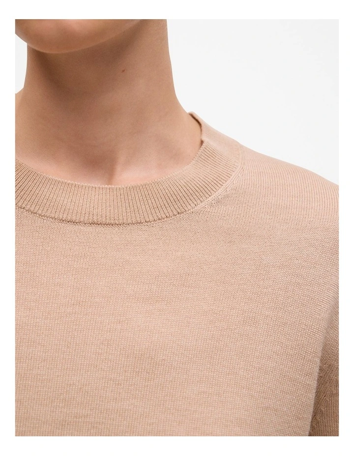Merino Classic Crew in Camel image 3