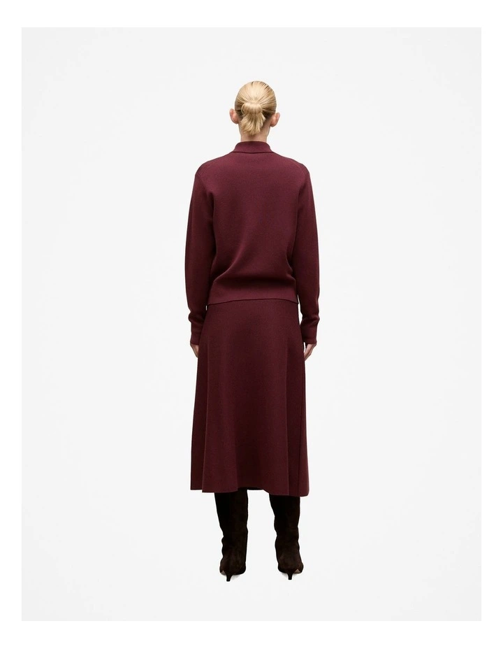 Merino Double Knit Jacket in Red Mahogany image 4