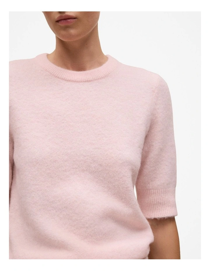 Alpaca Merino Blend T-shirt in Rose Quartz image 3