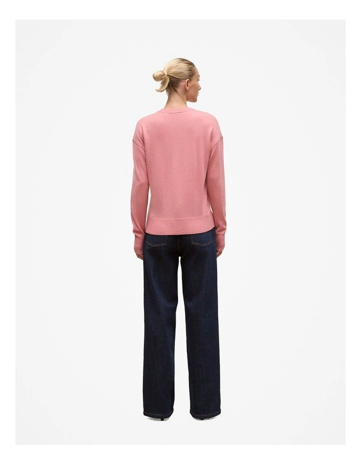 Merino Cashmere Forward Shoulder Seam Crew in Dusty Rose image 4