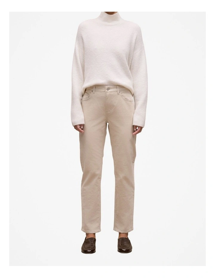 Cord Five Pocket Boyfriend Pant in Fawn image 1