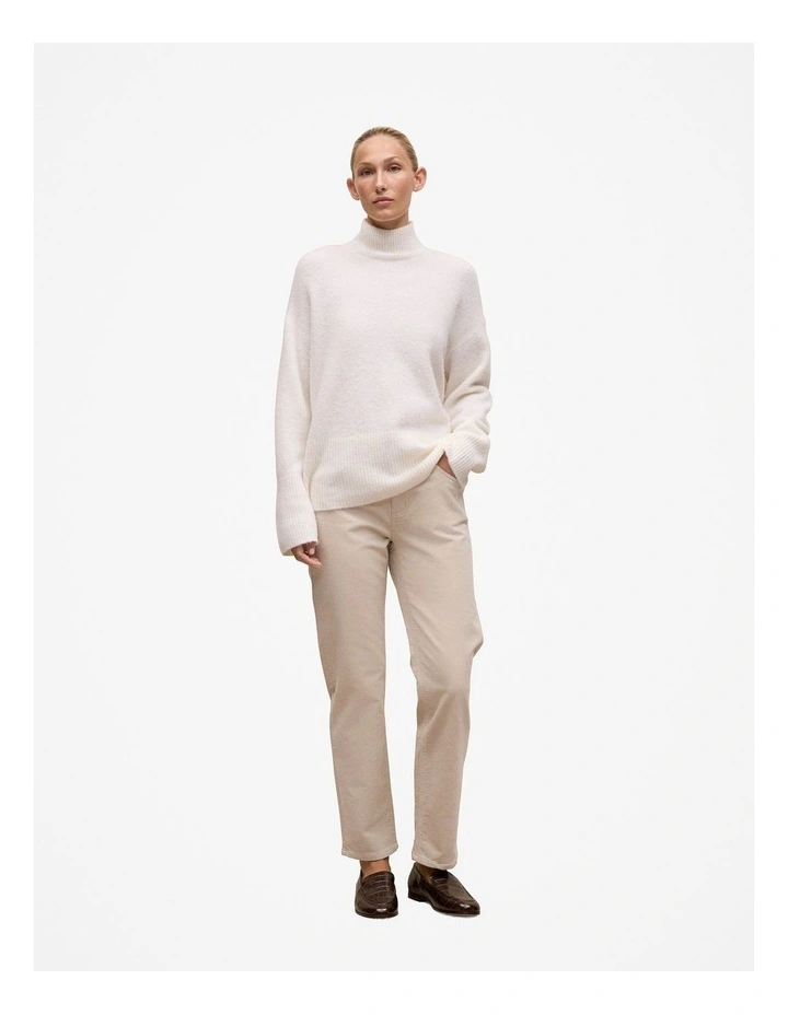Cord Five Pocket Boyfriend Pant in Fawn image 2