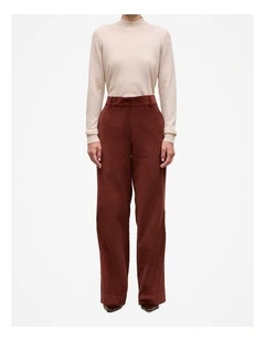 Italian Cord Trouser in Red Mahogany