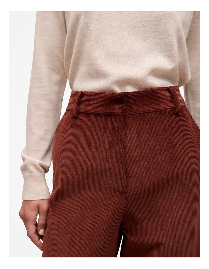 Italian Cord Trouser in Red Mahogany image 4