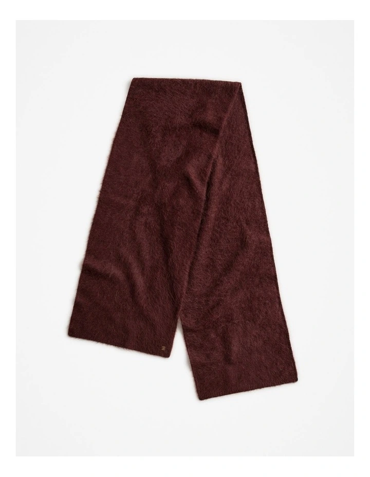 Brushed Alpaca Scarf in Espresso image 1