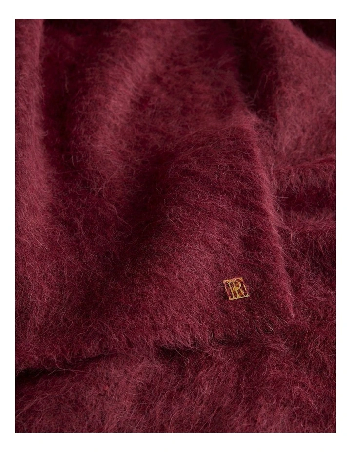 Brushed Alpaca Scarf in Red Mahogany image 3