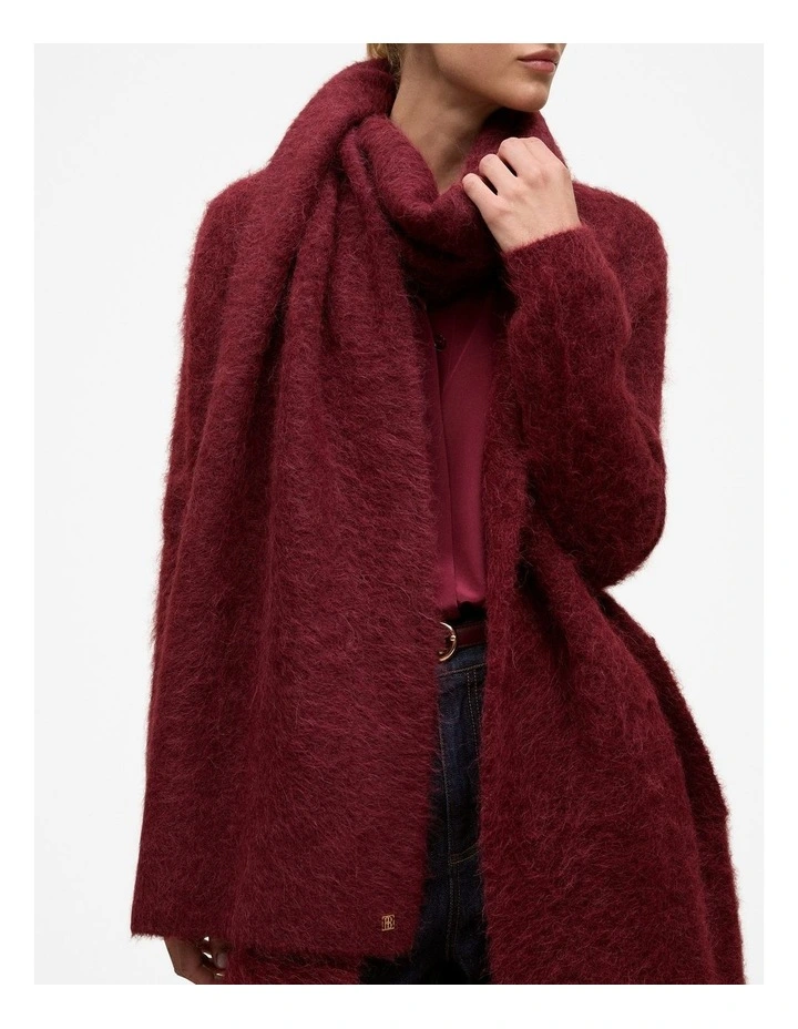 Brushed Alpaca Scarf in Red Mahogany image 4