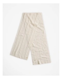 Cable Knit Scarf in Marshmallow