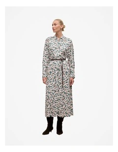 Liora Floral Belted Dress in Forest