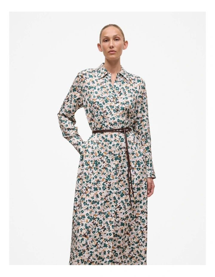 Liora Floral Belted Dress in Forest image 3